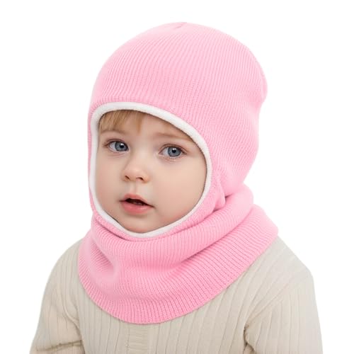 DRESHOW Kinder Wintermütze Warme Schal Schlupfmütze...