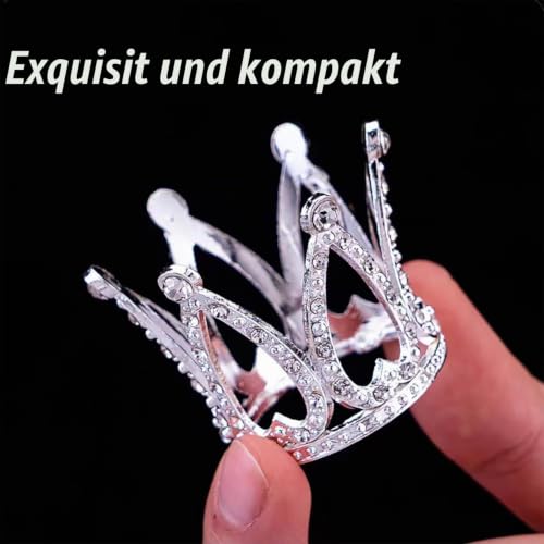 3 Stück Crown Cake Topper, Kleine Krone Deko für Geburtstag, Hochzeit, Party und Baby Dusche, 4,2x3,4cm - für Kinder und Erwachsene