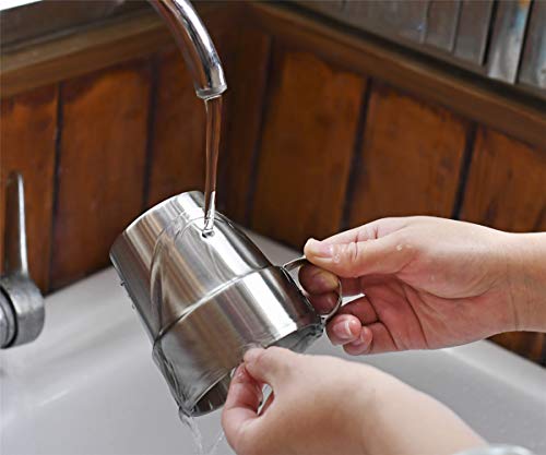 Mirenlife Stackable Stainless Steel Coffee Cups, Insulated Tea Cups With Stainless Steel Handle, Double Walled Insulated Coffee Mug, Keep Drinks Hot Or Cold Longer, Metal Stand, Set Of 6 #TOP7