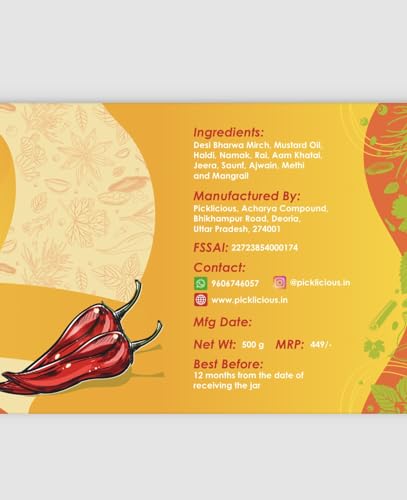 Stuffed Red Chilli Pickle (Bharwa Lal Mirch Bihari Achar) – 500 G | Authentic Homemade, Spicy & Flavourful Bharwa Mirchi |Bihari Bharwa Mircha| Picklicious - Image 3 thumbnail