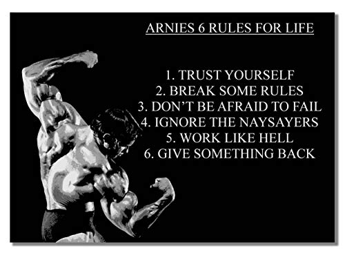 Poster Arnold Schwarzenegger de motivation pour décoration de salle de sport à la maison