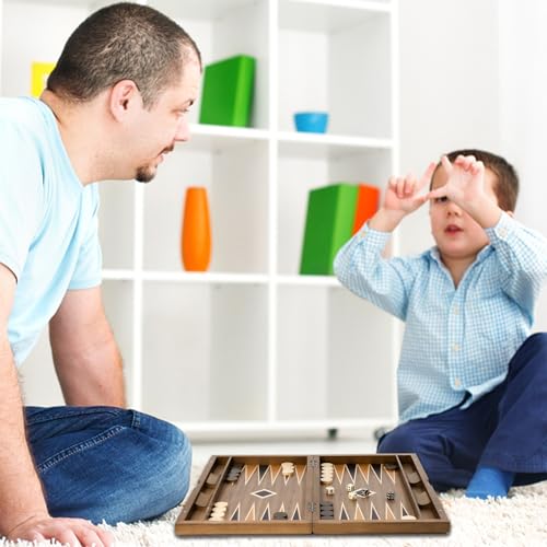 Set Premium de Backgammon Plegable de Madera miniatura 6