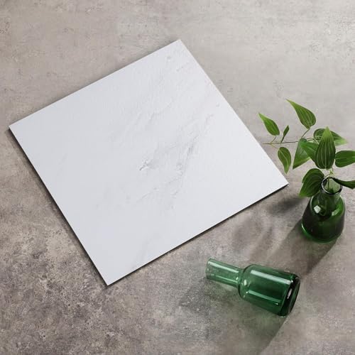 YukaSPC Azulejos de vinilo impermeables para despegar y pegar, con aspecto de mármol, 12 x 12 pulgadas, autoadhesivo e impermeable en el suelo para baños, dormitorios, salas de estar y cocinas