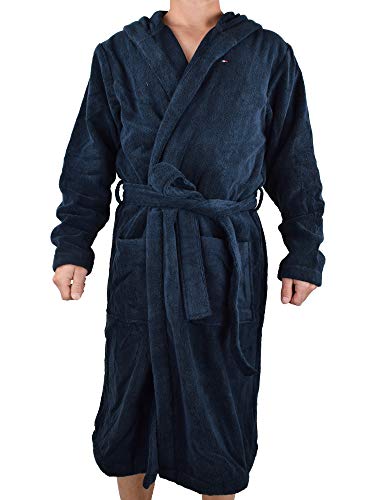 Tommy Hilfiger Peignoir De Bain Homme Tissu Éponge, Bleu (Navy Blazer), XL