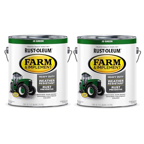 Image of Rust-Oleum 280170-2PK Farm & Implement Enamel Paint, Gallon, JD Green, 2 Pack
