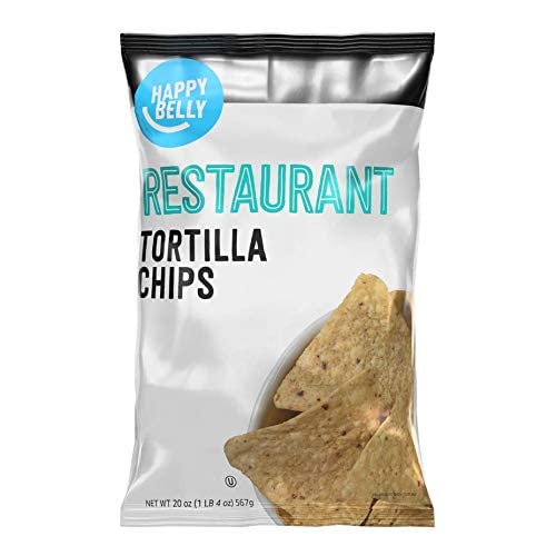Amazon Brand - Happy Belly Restaurant Tortilla Chips, 20 oz