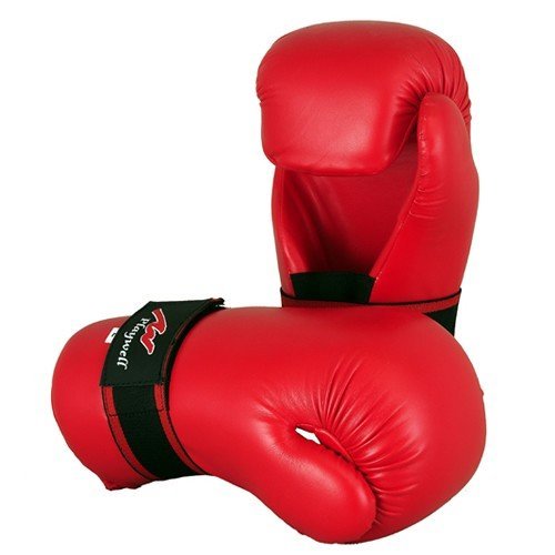 Gants Playwell Deluxe de compétition de semi-contact rouge en vinyle