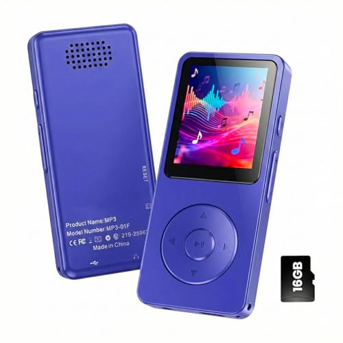Image of AUDIOCULAR M61 MP3 Player with Bluetooth 5.3, Built-in Speaker, FM Radio, 16 /32GB Integrated SD Card Storage (Up to 128GB), Type-C Charging