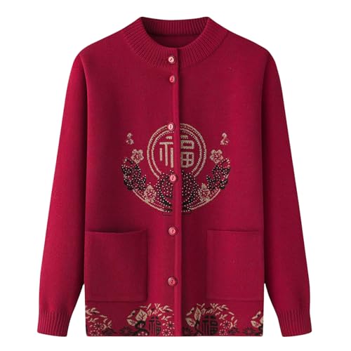 Abrigo cárdigan de otoño para mujeres mayores, ideal para paseos y el hogar