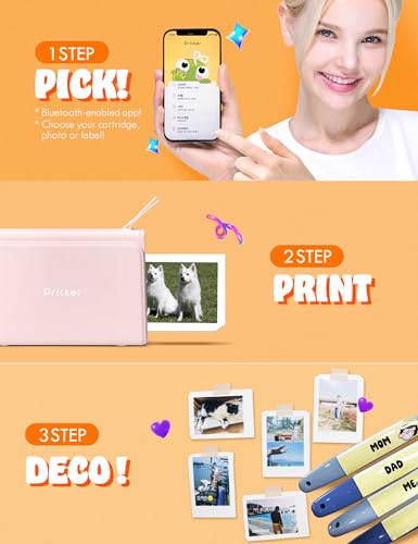 image for Pricker+ Photo Sticker Printer | 6PASS Multi Wireless Portable Printer