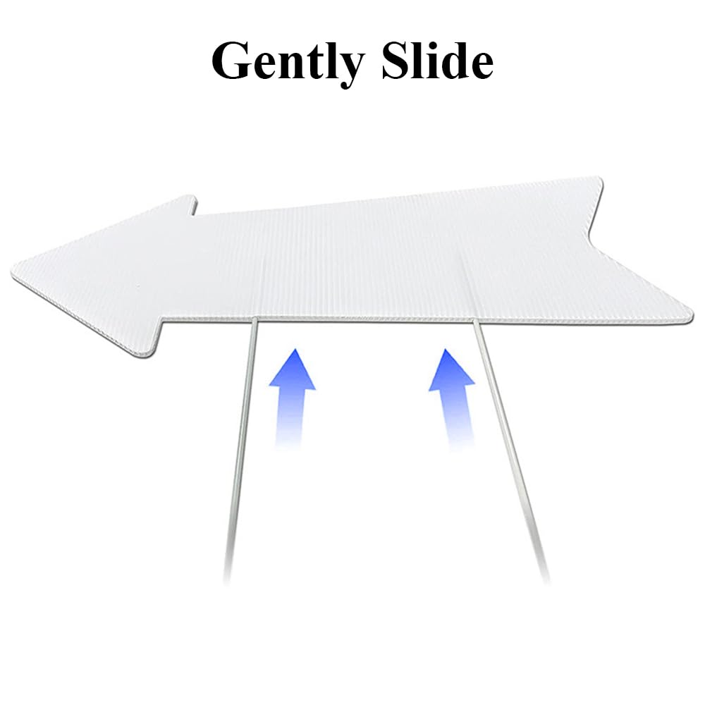 3 cartelli freccia da cortile con paletti, 43,2 cm x 15,2 cm Cartello da prato in plastica ondulata, cartello freccia per feste vuoto per decorazioni per feste, matrimonio, affitto esterno