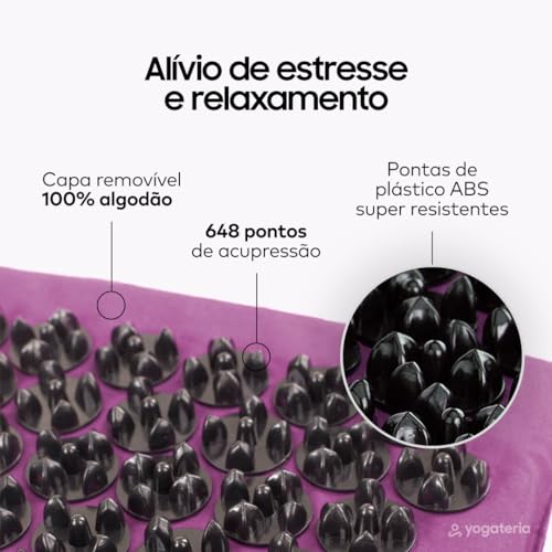YOGATERIA Kit Ritual para os Pés | Massageador Tapete de Acupressão Acupuntura e Kit Escalda Pés Efe