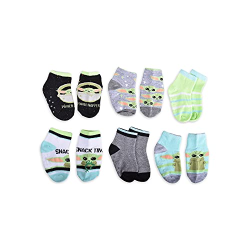 Star Wars The Mandalorian The Child Toddler Boy's Slipper Socks, 6 pairs2