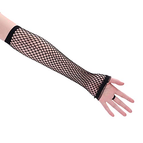 Kids Long Fishnet Gloves Girls Lace Fingerless Mesh Gloves Dance Performance Party Costume Accessory3