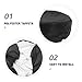 Ipetboom Waterproof Travel Trailer Spare Tire Cover with Windproof Hooks, Black TAFT Fabric Wheel Cover for 30-32 Inch Tires, Universal Car Axle Protection for Rvs and Trailers