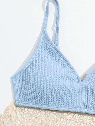 WDIRARA Girl's Bikini Set Spaghetti Strap Swimsuit Two Piece V Neck Bathing Suit3