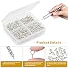700PCS Small Screw Eye Pins for Jewelry Making, 3 Sizes Mini Eyelet Screws, Charm Bead Supplies Eyelet Pins Hooks for DIY Crafts, Art Projects, Tiaras and Jewelry Making-Silver #3