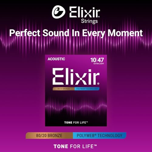 Image of Elixir Strings Acoustic Guitar Strings, 6 String, Extra Light POLYWEB Coating