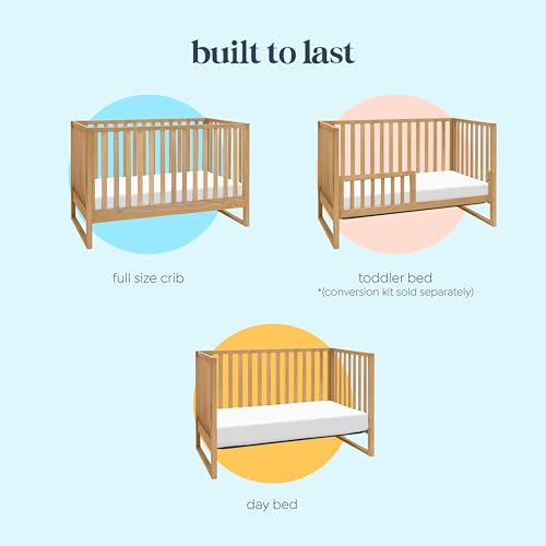 Davinci Hunter 3-in-1 Convertible Baby Crib, GREENGUARD Certified, Honey - image 6