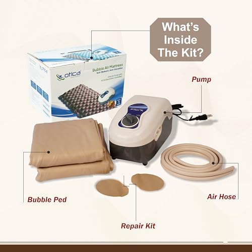 OTICA Polyvinyl Chloride (PVC) Medical Air Bed for Patient Anti Decubitus Anti Bedsore Hospital Air Bed Mattress (Beige), Single