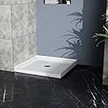 DOPERFE 36“ x 36” Single Threshold Shower Base, Non-Slip, Stain and Scratch Resistant,Centered Drain, Single Threshold (White, 36 * 36")