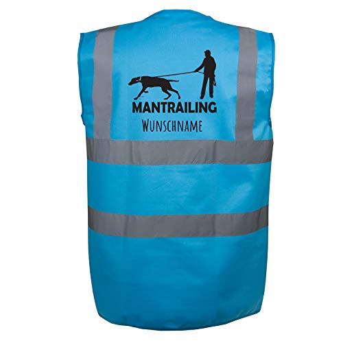 Tierisch-Tolle Geschenke Mantrailing Warnweste Türkis XXL