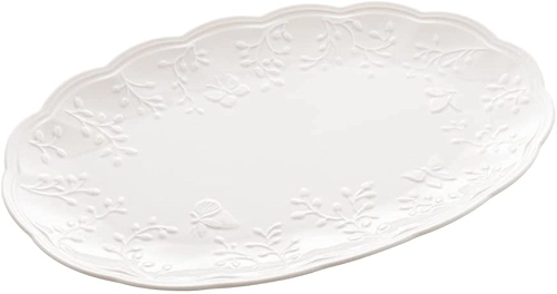 LYOR - Travessa de Porcelana New Bone Butterfly Flower 31,5cm x 21cm x 2,5cm