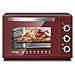 Produktbild WOLTU Mini Backofen 28 L, Pizzaofen 1600 W, 100-230 °C, Timer 0-60 Min., 3 Heizmodi, inkl. Backblech Grillrost Krümelblech Rostheber, Mini Ofen für Backen Braten Auftauen Erhitzen, Rot+Schwarz