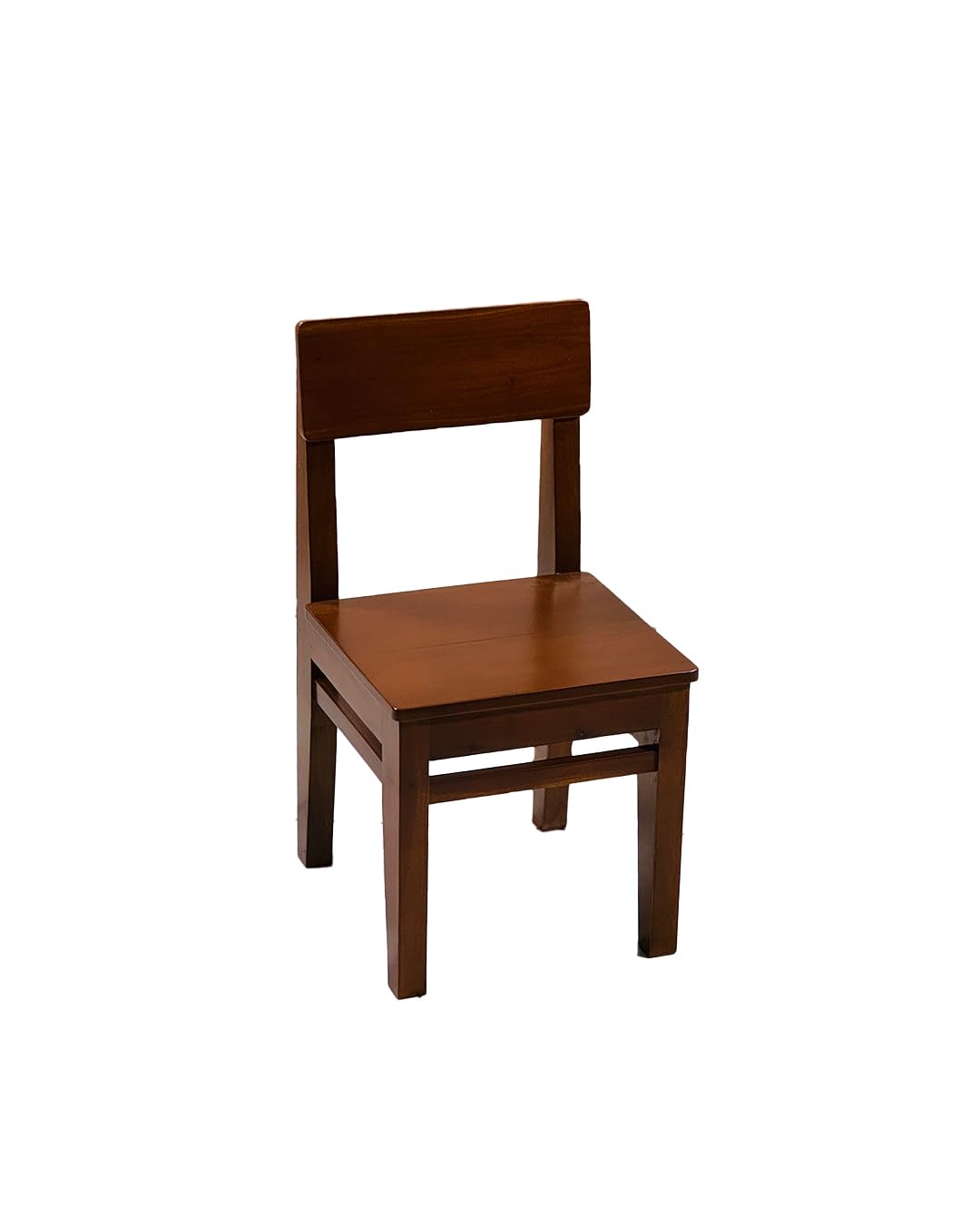 Solid Mahogany Wood Dining Chair | Wooden Chair Without Cushion for Dining Room, Living Room, Bedroom, Study, Office, Café & Restaurant | Natural Finish-image-40
