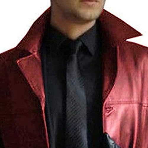 Chaqueta larga de cuero para hombre clásica miniatura 2
