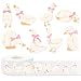 Whaline 1000Pcs One Silly Goose Stickers Roll 8 Design Pink Bow Goose Self Adhesive Label Decals Paper Material for Scrapbook Envelope Card DIY Craft Gift Decor Birthday Baby Shower Supplies
