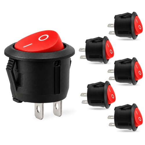 Interruptor Redondo Basculante SPST ON/OFF 2 pin, 5 Unidades