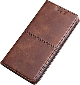 BRART Case for iPhone 14/14 Plus/14 Pro/14 Pro Max,Leather Wallet Flip Folio Case,Kickstand Card Holder Magnetic Buckle Shockproof Protective TPU Inner Shell (Color : Dark Brown, Size : 14 Pro 6.1"