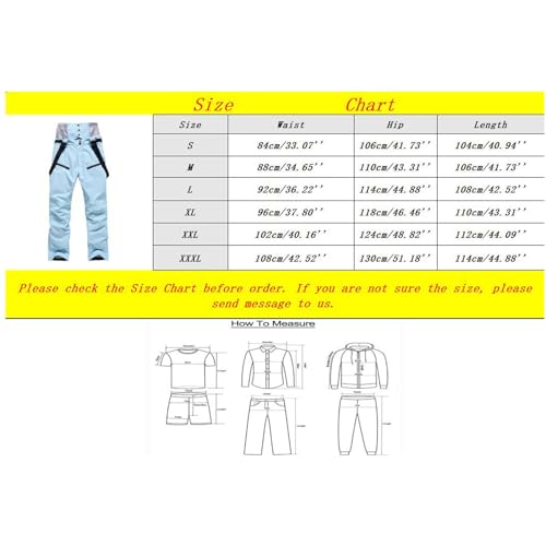 Pantalon de ski imperméable et chaud à taille haute élastique - 2