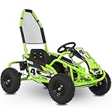 MotoTec Mud Monster 98cc Go Kart Full Suspension Green