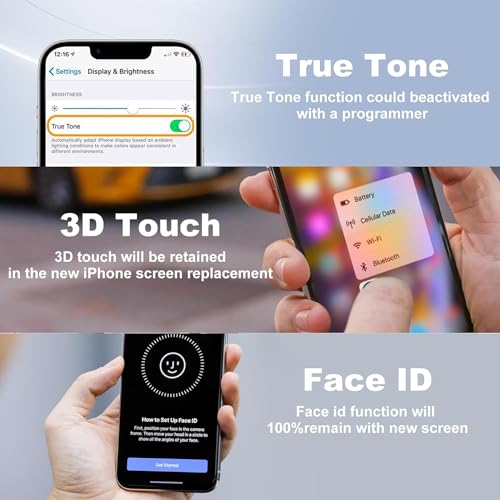 image for MP+ for iPhone 14 Pro Max Screen Replacement,[Face ID] 3D Touch Screen