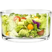 KITEISCAT Glass Salad Bowl - Versatile 118oz Trifle and Fruit Bowl - Elegant & Long-Lasting for Serving Salads, Dessert