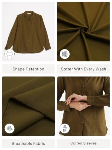 Image of SAADAA Airy Linen Shirt | Solid Regular Fit Casual Shirts Stylish for Women
