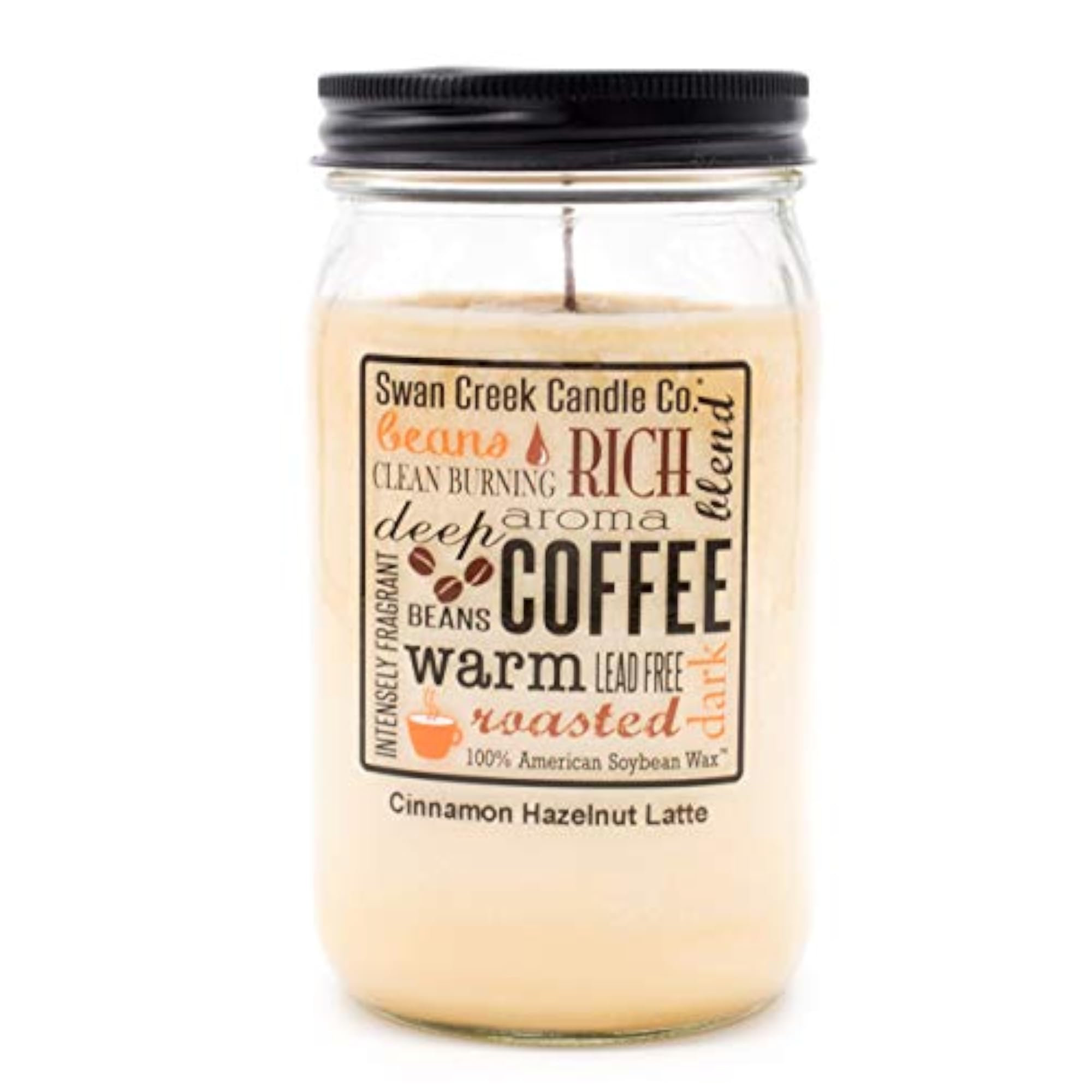100% American Soybean 24 Oz. Jar - Cinnamon Hazelnut Latte