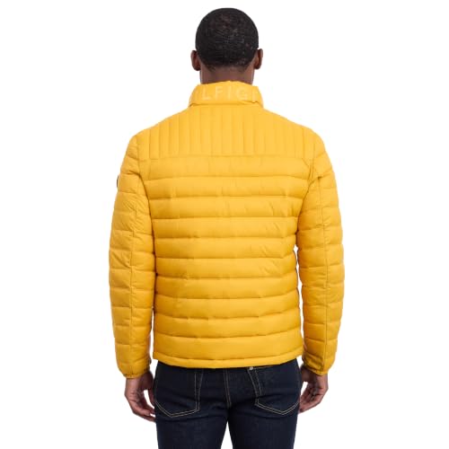 Image of Tommy Hilfiger Mens Embroidered Logo Puffer Jacket