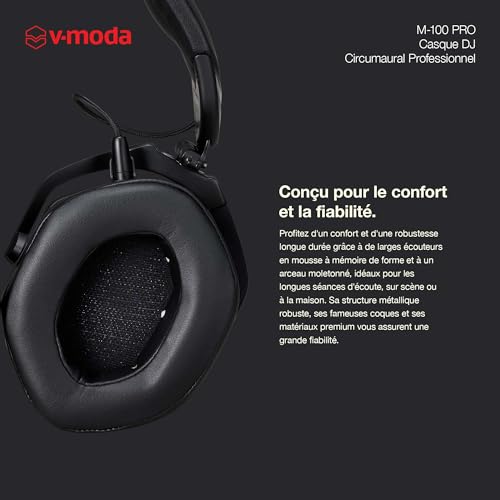 Casque DJ V-Moda M-100 PRO circumaural avec isolation phonique supérieure - 5
