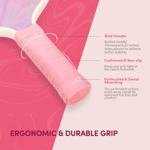 Image of Pickleball Paddles Set of 2 /4- USAPA Approved Graphite /Fiberglass Pickleball Racket, 2 Pickleball Rackets, 4 Balls and 1 Portable Carry Bag, Aesthetic Pickle Ball Set for Men Women Beginners