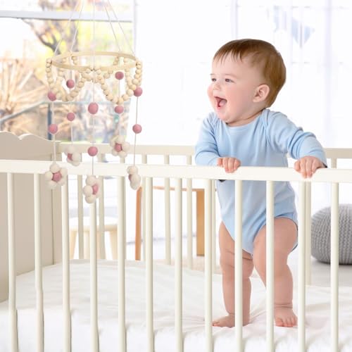 Boîte à musique pour cloches bébé et jouet de lit rose - 2