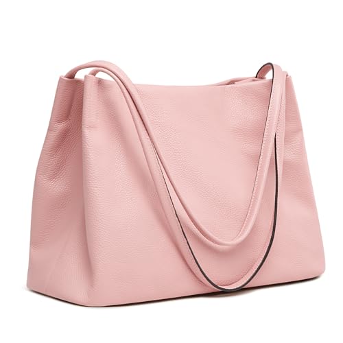 Image of Kattee Leather Tote Bags for Women, Casual Shoulder Hobo Purses and Handbags, Top Magnetic Snap Closure