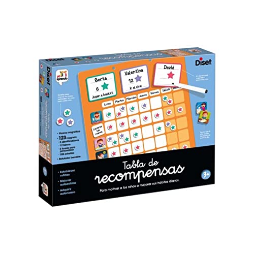 Diset - Tabla de recompensas - Juego Educativo para fomentar el Buen Comportamiento niños a Partir de 3 años, Varios, 33x26x5,2