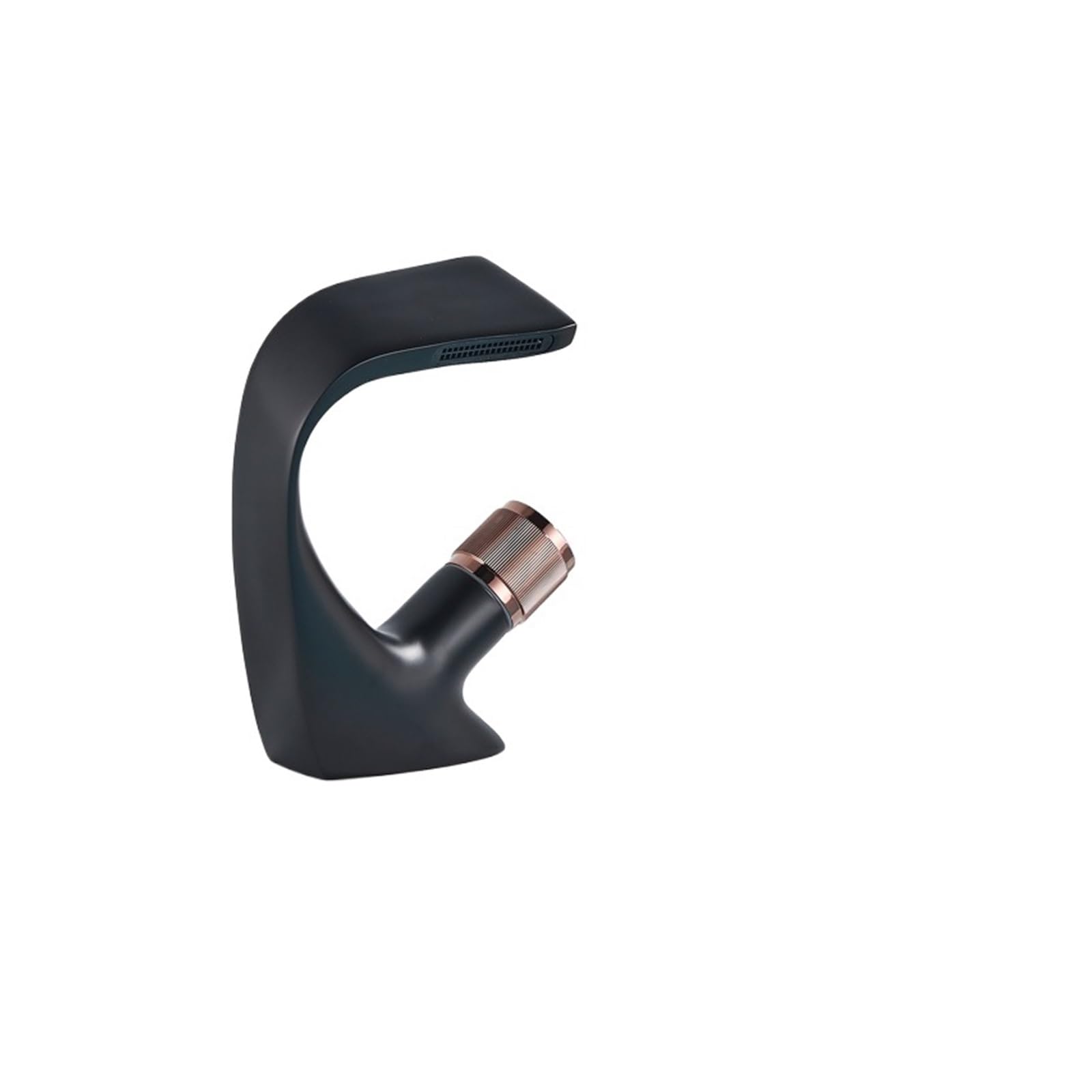 Grifo de lavabo monomando negro oro rosa con acabado premium duradero