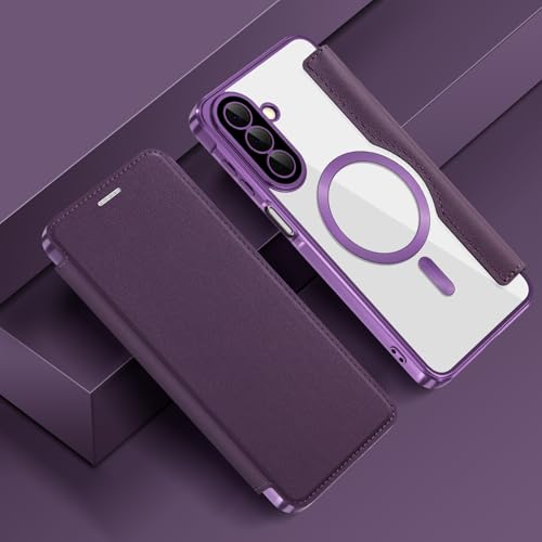 SIYOPINPFY Etui magnetyczne do Samsung Galaxy A27 5G, fioletowe JD