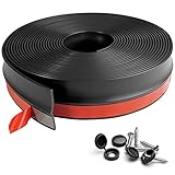 FCSOTSPS 36Ft Garage Door Seal Top and Sides-Weatherproofing Garage Door Side Seal Strip,Durable Adh