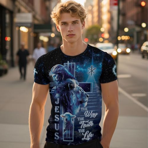 Jesus The Way The Truth and The Life Shirt, Christian Shirts for Mens, Religious Shirts for Men, Christian Tshirts 5 (2XL) by RustField Co. - Used condition - Image 5