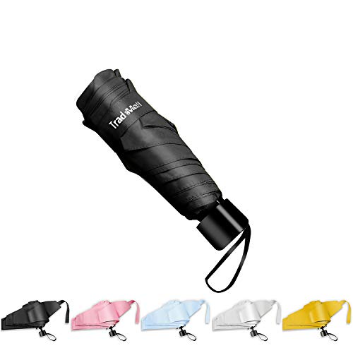 TradMall Mini Travel Umbrella, Portable Lightweight Compact Parasol with 95% UV Protection